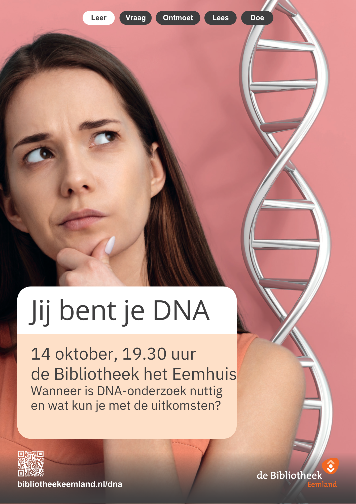 Poster Gespreksavond Jij bent je DNA